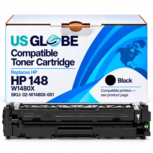 US Globe 02-W1480X-001 Black Compatible Toner Cartridge (Replaces HP W1480X)