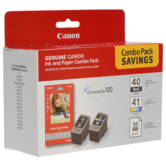 Canon 0615B009 Black / Color Ink Cartridge/Paper