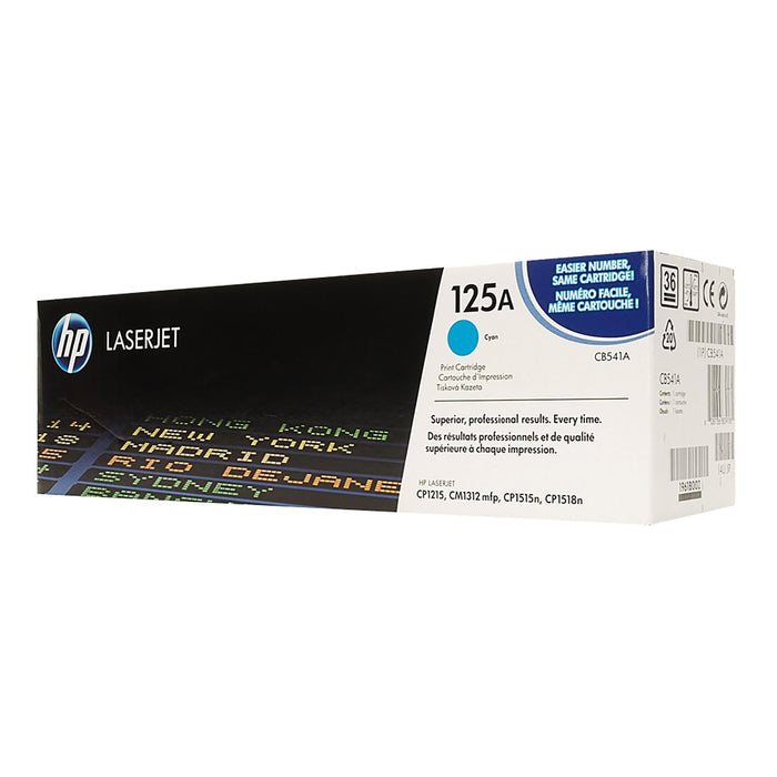 HP 125A CB541A Cyan Standard Yield Original LaserJet Toner Cartridge – 1,400 Pages