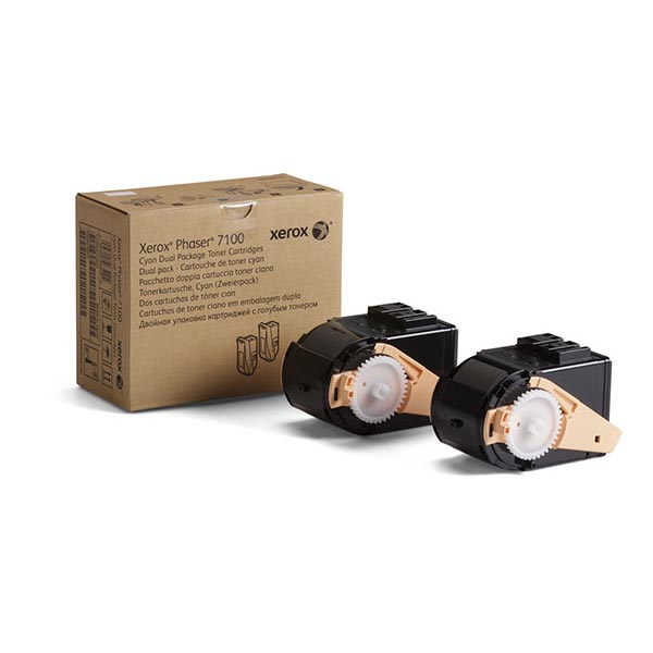 Xerox 106R02602 Cyan Toner Cartridge Dual Pack