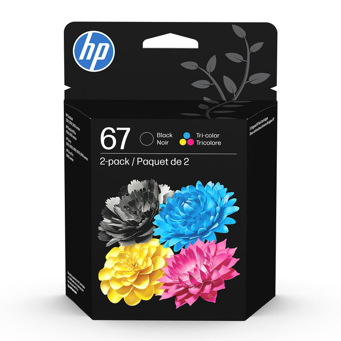 HP 67 3YP29AN Black & Tri-Color Original Ink Cartridge 2-Pack