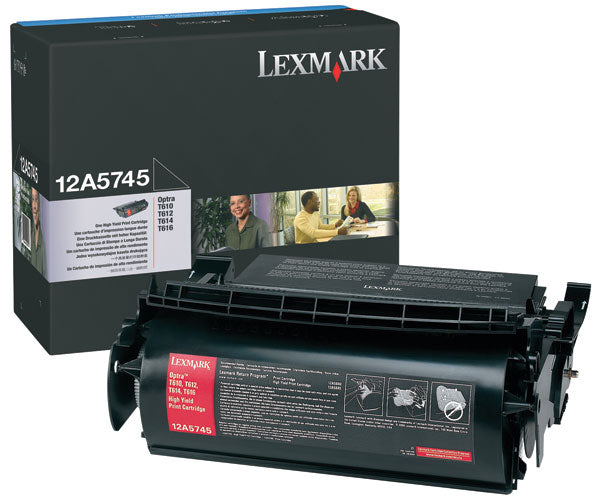 Lexmark 12A5745 Black High Yield Toner Cartridge