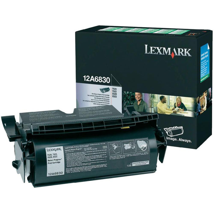 Lexmark 12A6830 Black Return Program Toner Cartridge