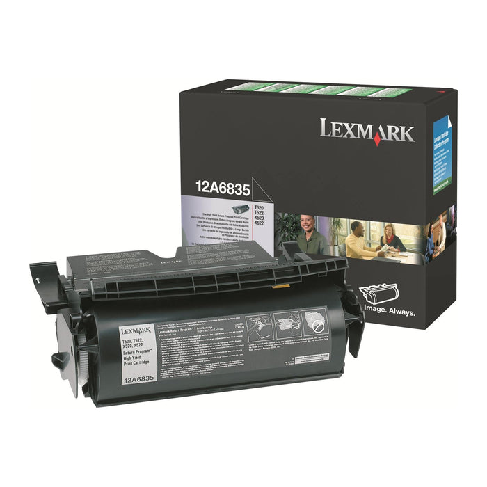 Lexmark 12A6835 Black High Yield Return Program Toner Cartridge