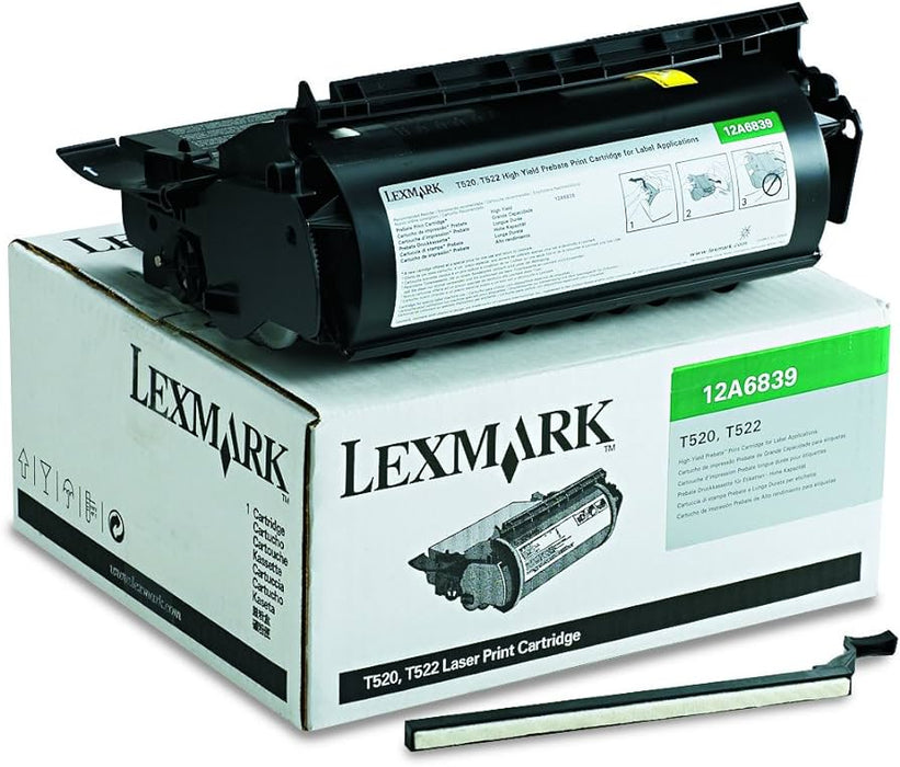 Lexmark 12A6839 Black High Yield Return Program Toner Cartridge