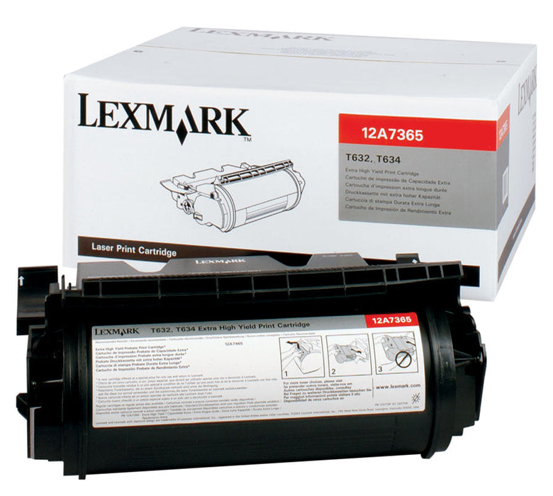 Lexmark 12A7365 Black Extra High Yield Toner Cartridge