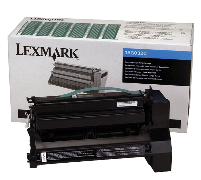 Lexmark 15G032C Cyan High Yield Toner Cartridge