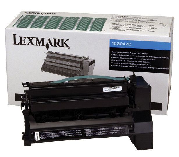 Lexmark 15G042C Cyan High Yield Return Program Toner Cartridge