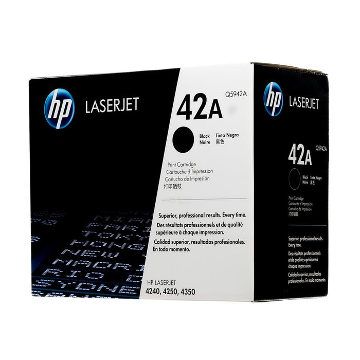 HP 42A Q5942A Black Standard Yield Original LaserJet Toner Cartridge – 10,000 Pages