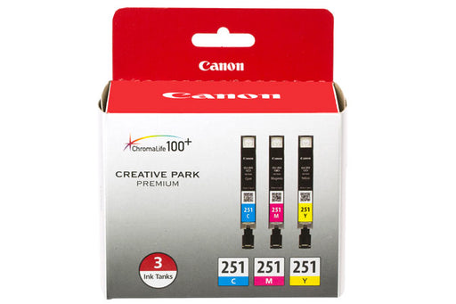 Canon 6514B009 Cyan / Magenta / Yellow Ink Cartridge Combo Pack