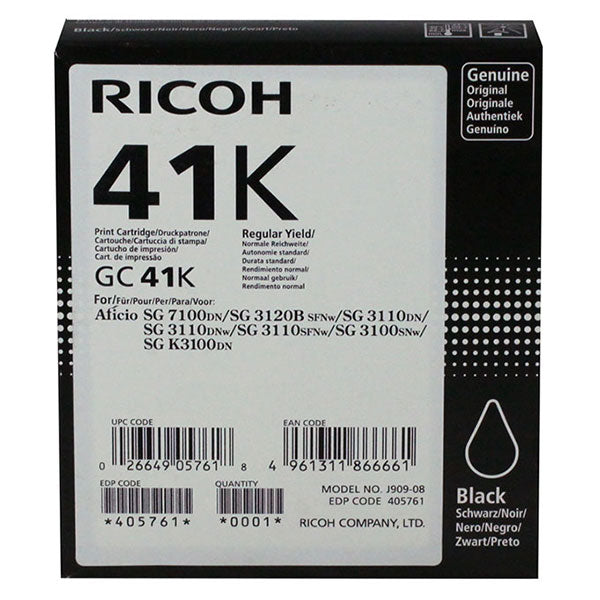 Ricoh 405761 Black Ink Cartridge
