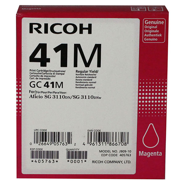 Ricoh 405763 Magenta Ink Cartridge