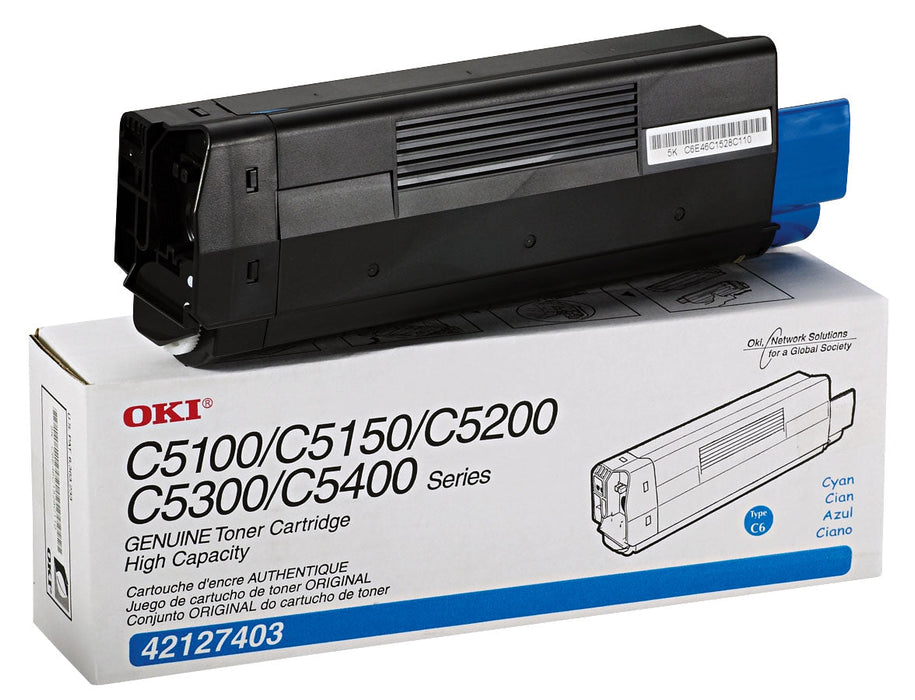OKI 42127403 Cyan High Yield Toner Cartridge