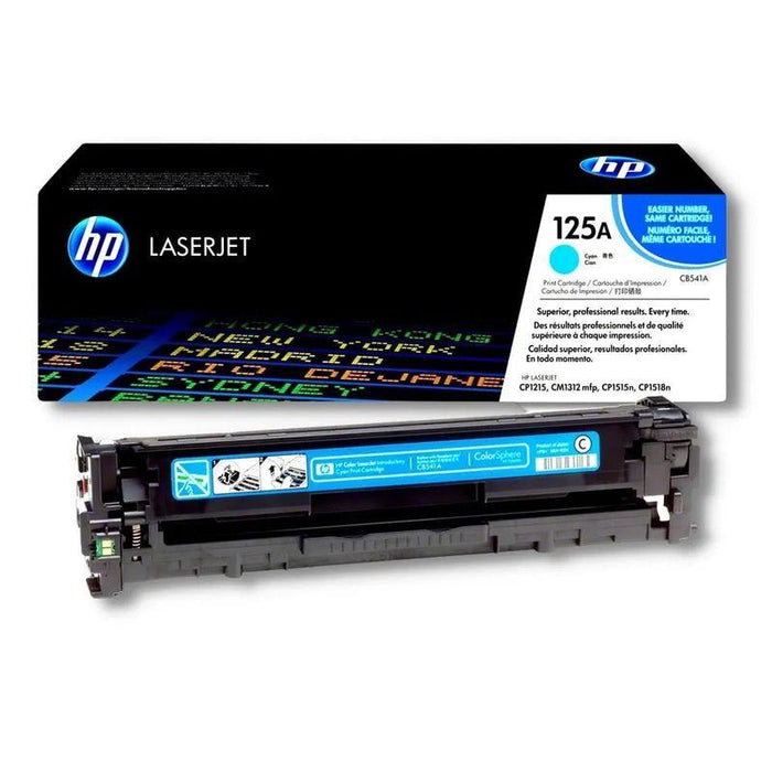 HP 125A CB541A Cyan Standard Yield Original LaserJet Toner Cartridge – 1,400 Pages