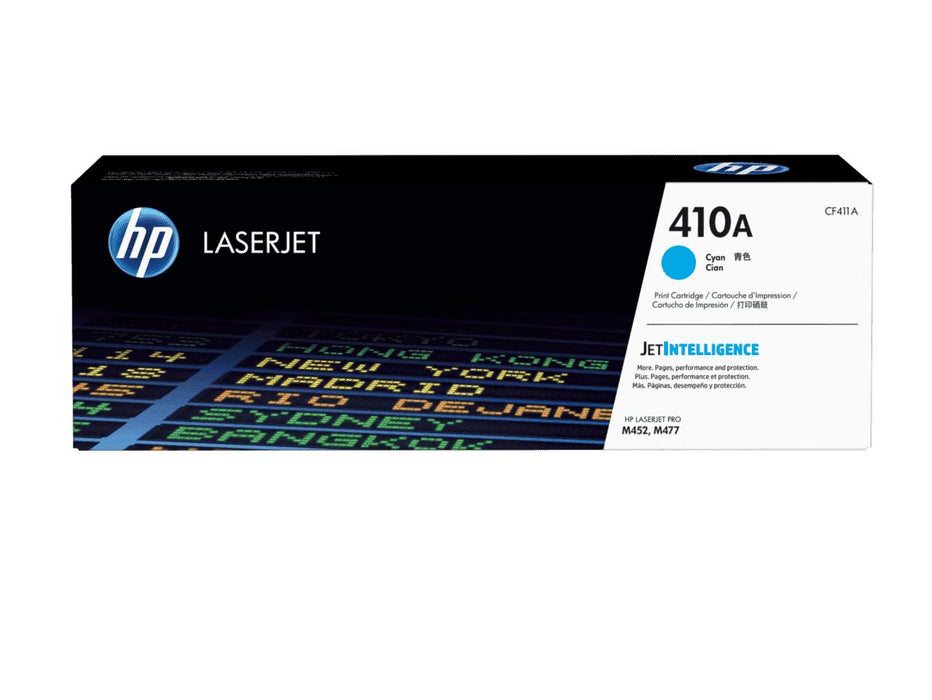 HP 410A CF411A Cyan Standard Yield Original LaserJet Toner Cartridge – 2,300 Pages