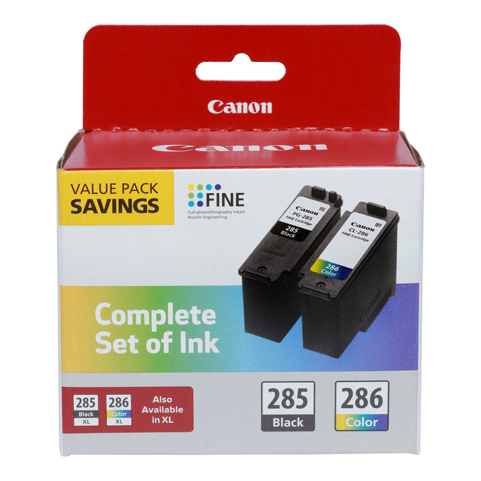 Canon PG-285 and CL-286 (6197C004) Original Ink Cartridge 2-Pack