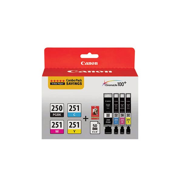 Canon 6497B004 Pigment Black / Color Ink Cartridge Combo Pack