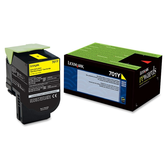 Lexmark 70C10Y0 Yellow Return Program Toner Cartridge