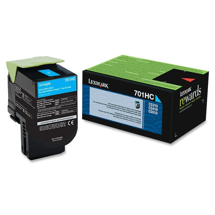 Lexmark 70C1HC0 Cyan High Yield Return Program Toner Cartridge