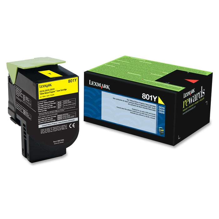 Lexmark 80C10Y0 Yellow Return Program Toner Cartridge