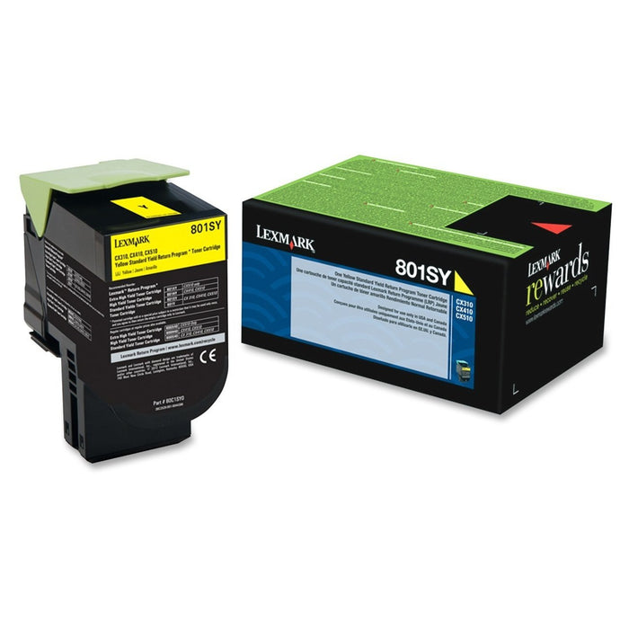 Lexmark 80C1SY0 Yellow Return Program Toner Cartridge