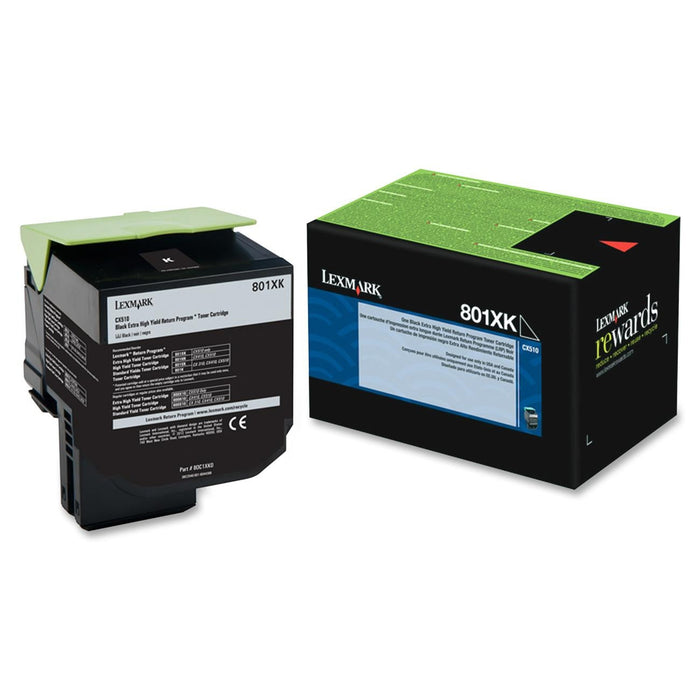 Lexmark 80C1XK0 Black Extra High Yield Return Program Toner Cartridge