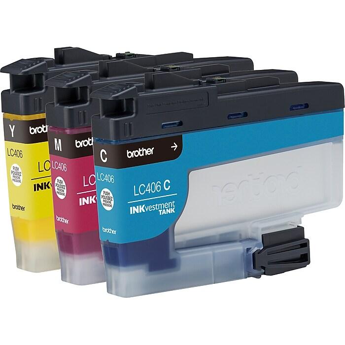 Brother LC4063PKS Cyan Magenta Yellow Standard-Yield INKvestment Tank Ink Cartridge 3-Pack