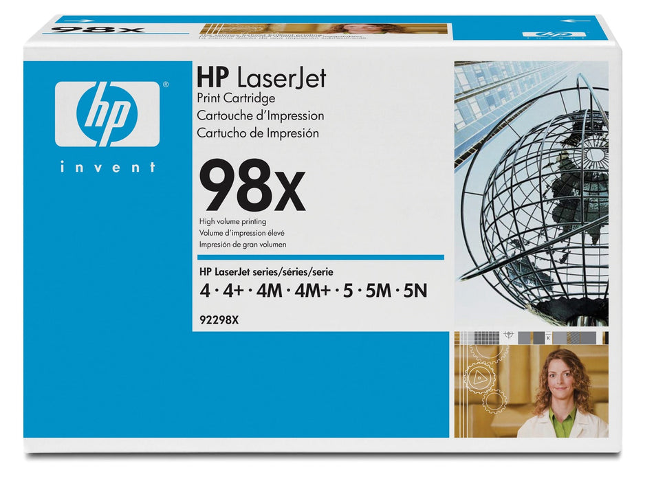 HP 92298X Black High Yield Toner Cartridge