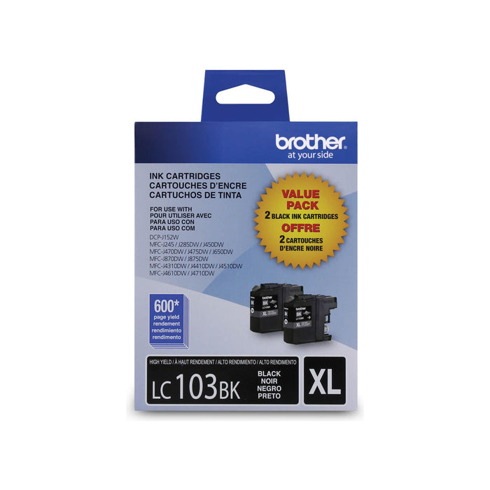 Brother LC1032PKS Black High Yield Ink Cartridge 2-Pack