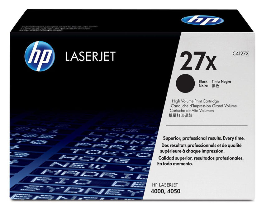 HP 27X C4127X Black High Yield Original LaserJet Toner Cartridge – 10,000 Pages