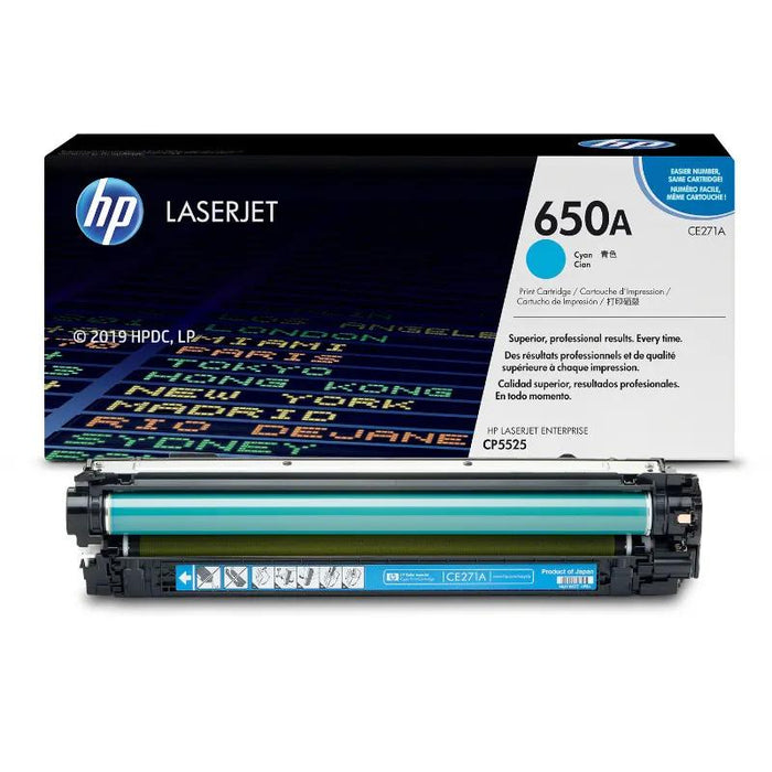 HP 650A CE271A Cyan Standard Yield Original LaserJet Toner Cartridge