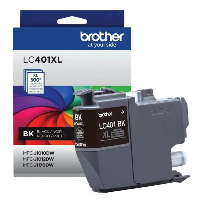 Brother LC401XL LC401XLBKS Black High Yield Original Ink Cartridge – 500 Pages