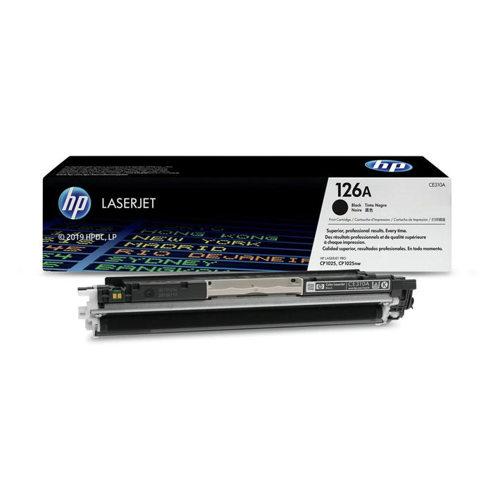 HP 126A CE310A Black Standard Yield Original LaserJet Toner Cartridge – 1,200 Pages