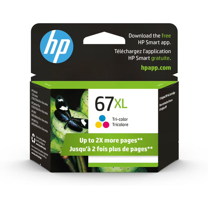 HP 67XL 3YM58AN Tri-Color High Yield Original Ink Cartridge