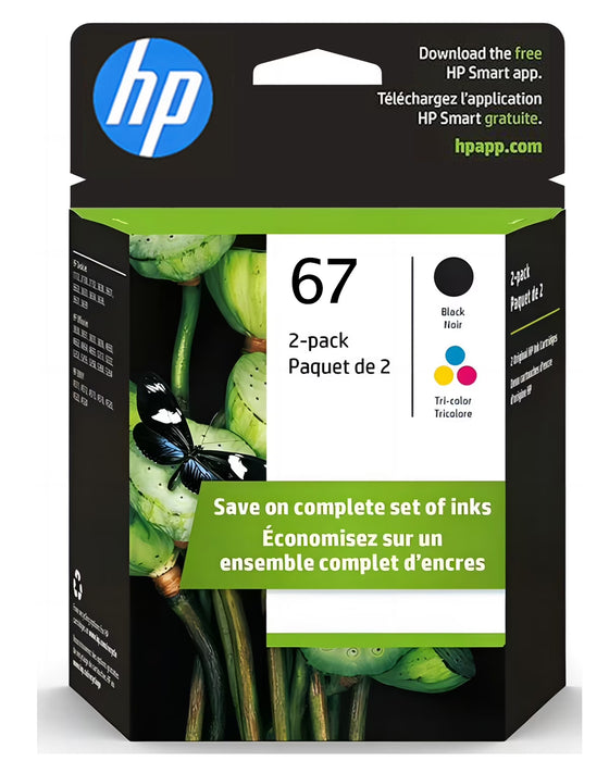 HP 67 3YP29AN Black & Tri-Color Original Ink Cartridge 2-Pack