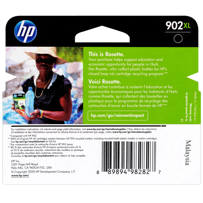 HP 902XL High-Yield Black Original Ink Cartridge — T6M14AN