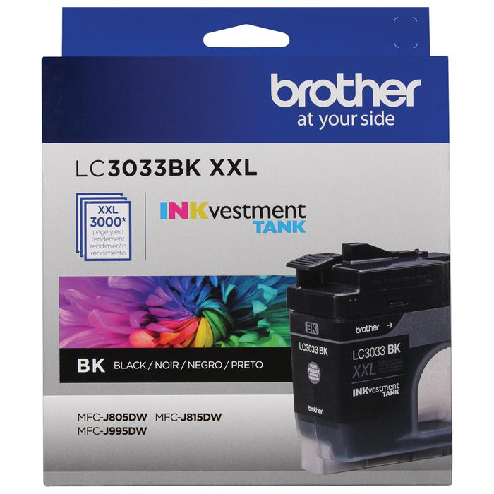 Brother LC3033BK Black Super High-Yield INKvestment Tank Original Ink Cartridge