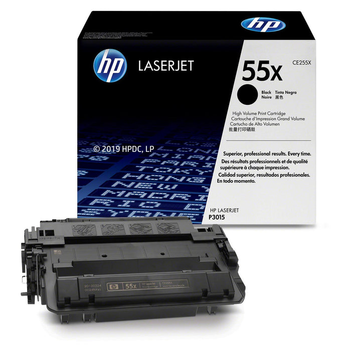 HP 55X CE255X Black High Yield Original LaserJet Toner Cartridge – 12,500 Pages