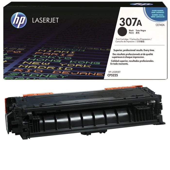 HP 307A CE740A Black Standard Yield Original LaserJet Toner Cartridge – 7,000 Pages
