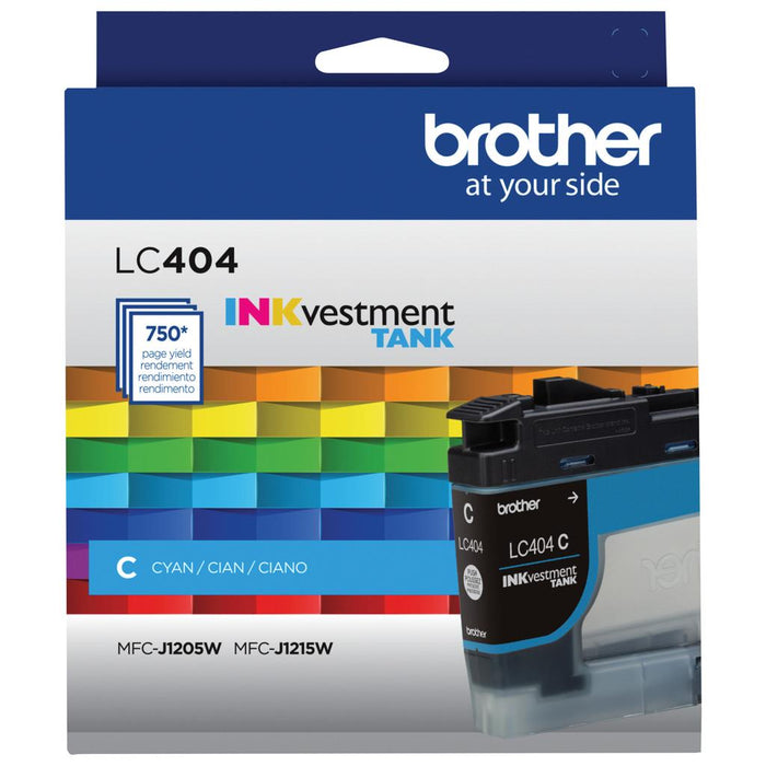Brother LC404CS Cyan Standard-Yield INKvestment Tank Ink Cartridge