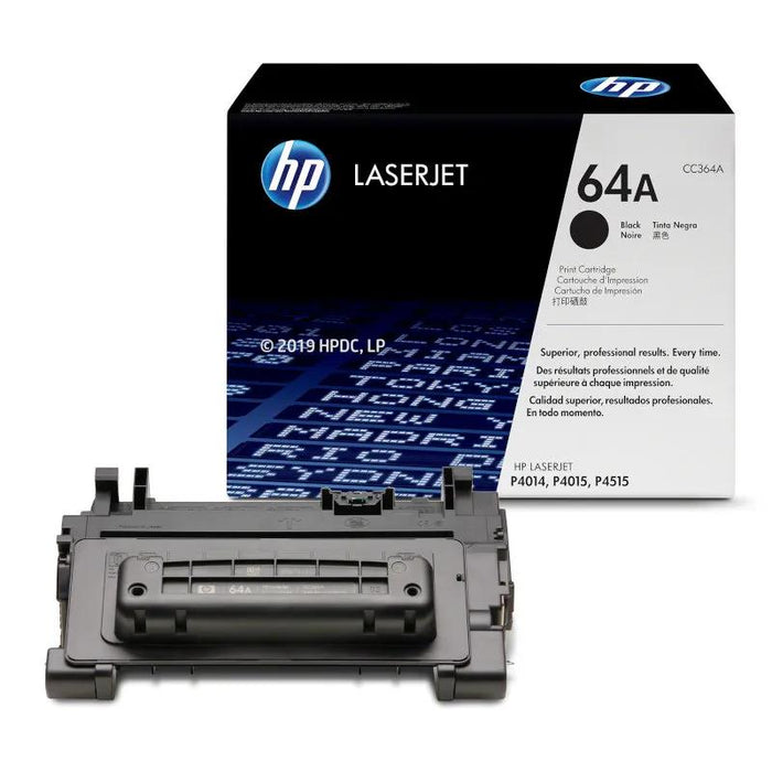 HP 64A CC364A Black Standard Yield Original LaserJet Toner Cartridge – 10,000 Pages