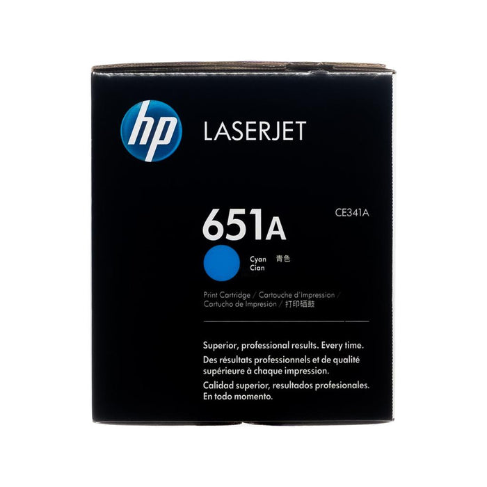 HP 651A CE341A Cyan Standard Yield Original LaserJet Toner Cartridge