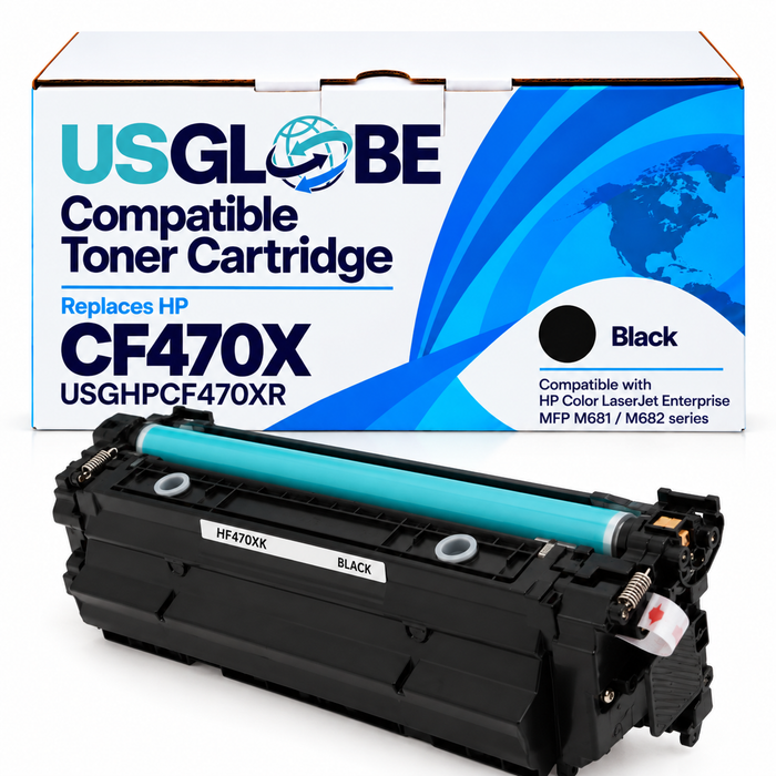US Globe USGHPCF470XR Black High-Yield Remanufactured Compatible Non-OEM Toner Cartridge