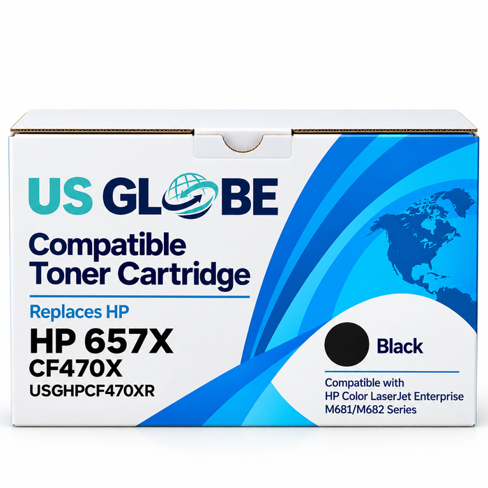 Globe USGHPCF470XR Black High-Yield Remanufactured Compatible Non-OEM Toner Cartridge