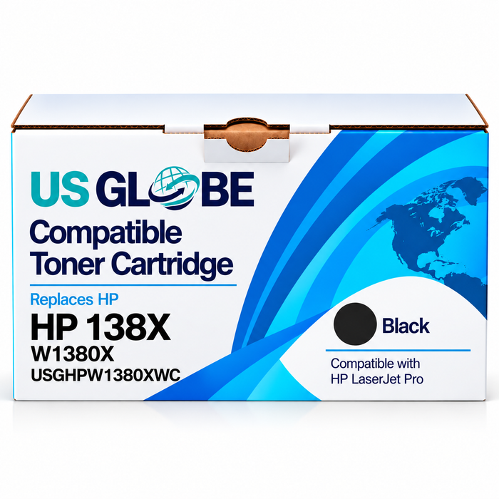 US Globe HP 138 (USGHPW1380XWC) Black Compatible Non-OEM Toner Cartridge - High Yield