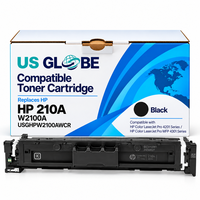 US Globe USGHPW2100AWCR Black Standard-Yield Remanufactured Compatible Non-OEM Toner Cartridge