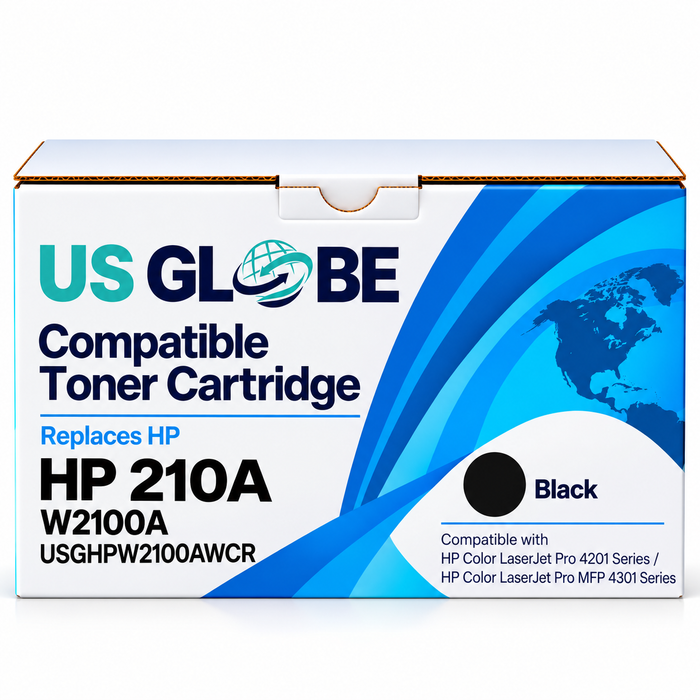 US Globe USGHPW2100AWCR Black Standard-Yield Remanufactured Compatible Non-OEM Toner Cartridge