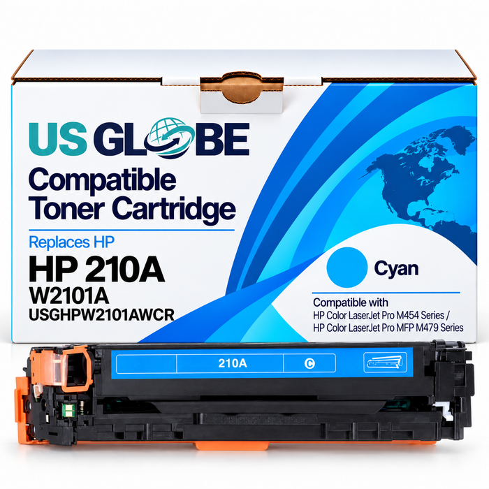 US Globe USGHPW2101AWCR Cyan Standard-Yield Remanufactured Compatible Non-OEM Toner Cartridge
