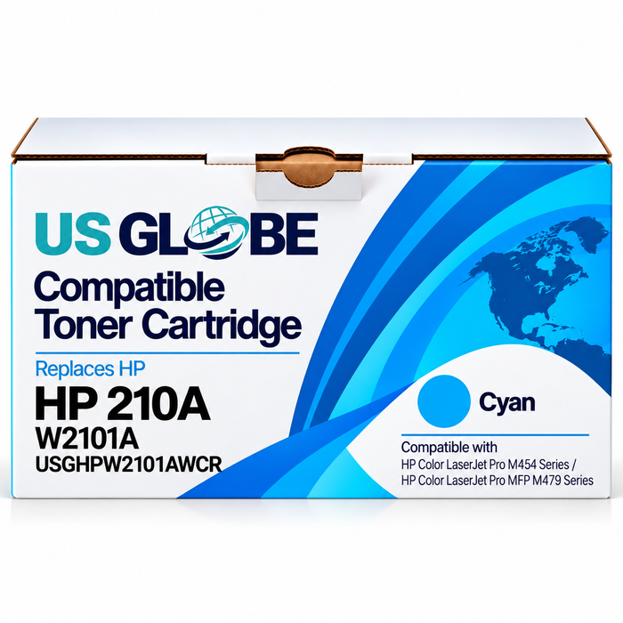 US Globe USGHPW2101AWCR Cyan Standard-Yield Remanufactured Compatible Non-OEM Toner Cartridge