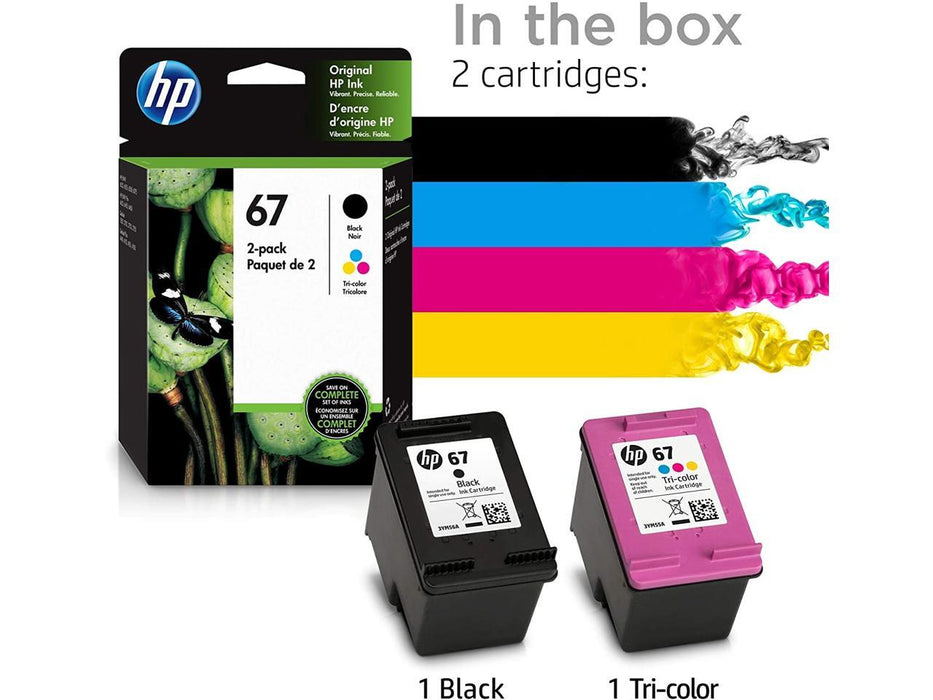 HP 67 3YP29AN Black & Tri-Color Original Ink Cartridge 2-Pack